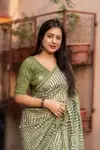Tew Cotton Linen Printed Saree Collections